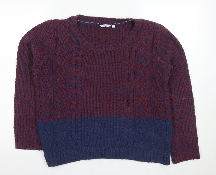 FatFace Women's Cable-Knit Jumper Multicoloured Size 14