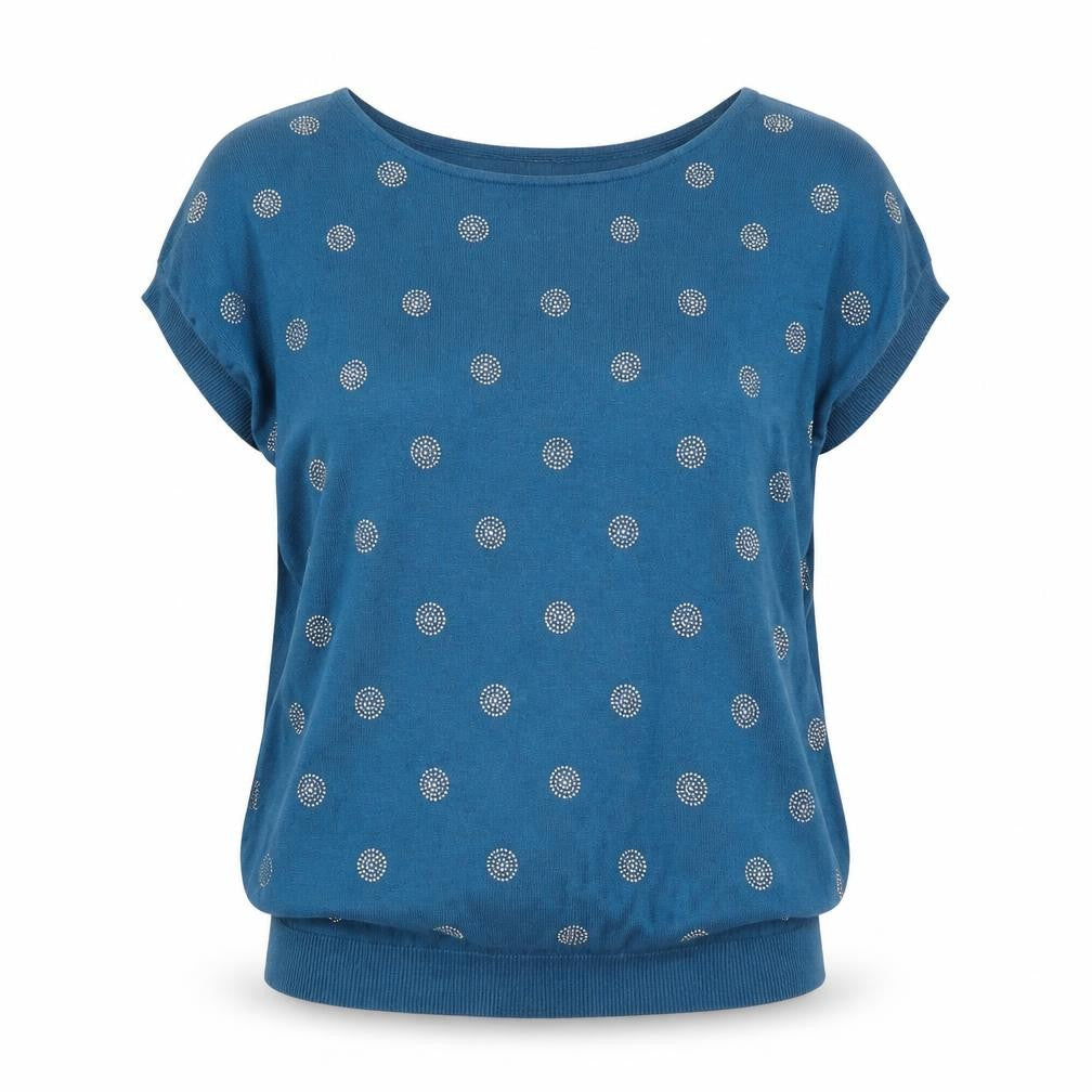 Front view of Klass Women's Blue Polka Dot jumper M