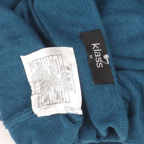 Klass Women's Blue Polka Dot Pullover Jumper M