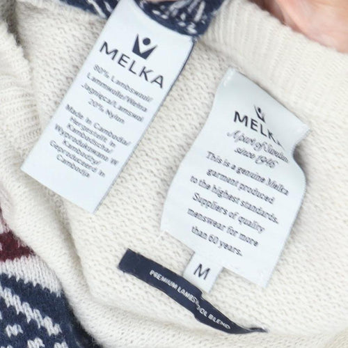 Melka Men's Multicoloured M Fair Isle Pullover Jumper