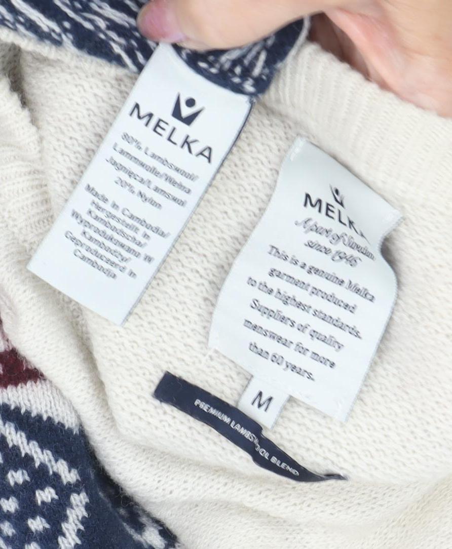 Melka Men's Multicoloured M Fair Isle Pullover Jumper