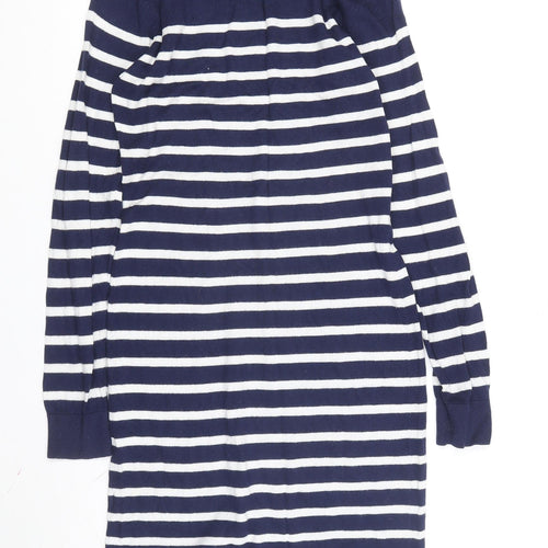 JoJo Maman Bébé Women's Blue Striped Shift Dress Size S