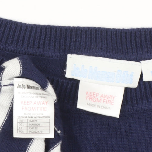 JoJo Maman Bébé Women's Blue Striped Shift Dress Size S