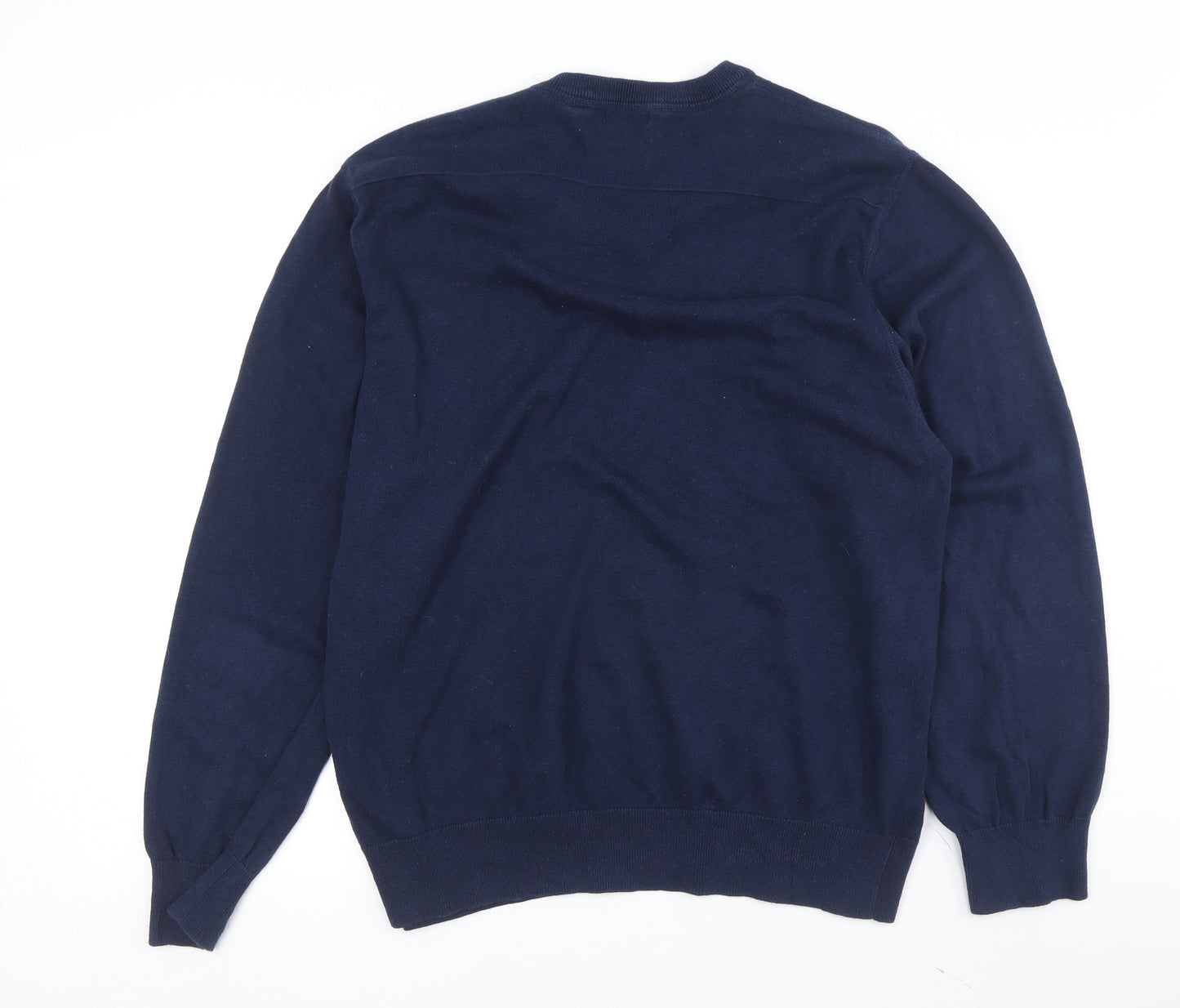 IZOD Men's Blue XL Cotton V-Neck Pullover Jumper