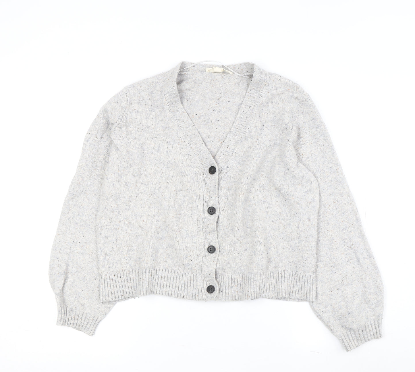 Seasalt Cornwall Grey Women's V-Neck Cardigan Size 16