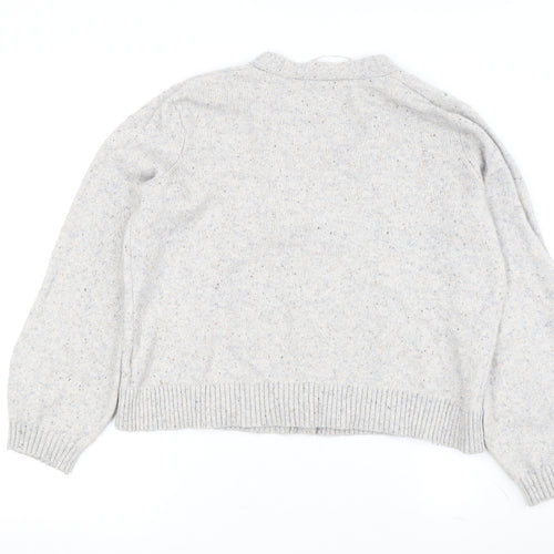 Seasalt Cornwall Grey Women's V-Neck Cardigan Size 16