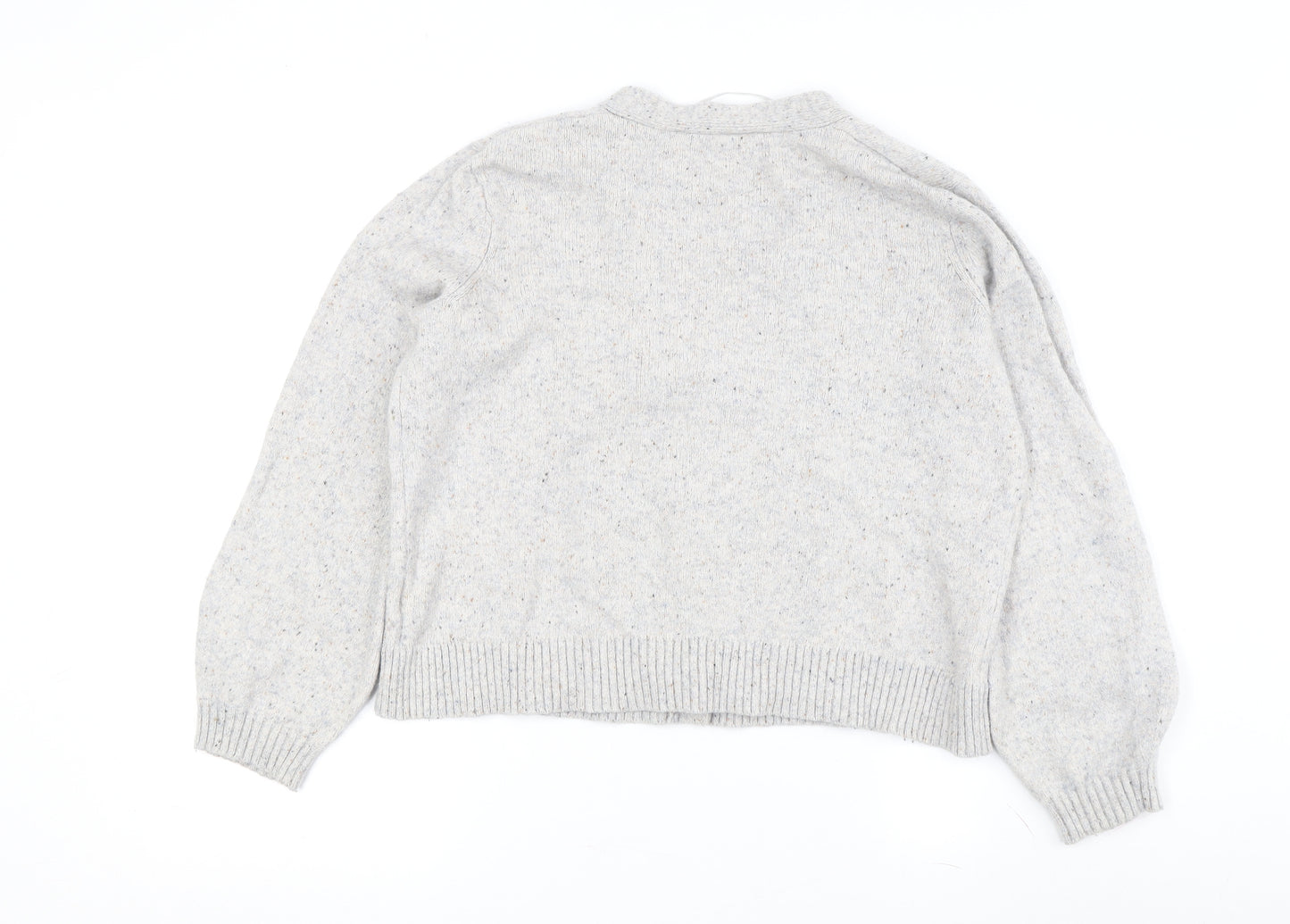 Seasalt Cornwall Grey Women's V-Neck Cardigan Size 16