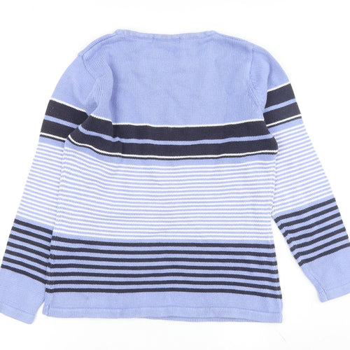 EWM Women's Multicoloured Striped Pullover Jumper - S