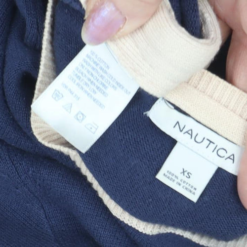 Nautica Women's Blue XS Crew Neck Pullover Jumper