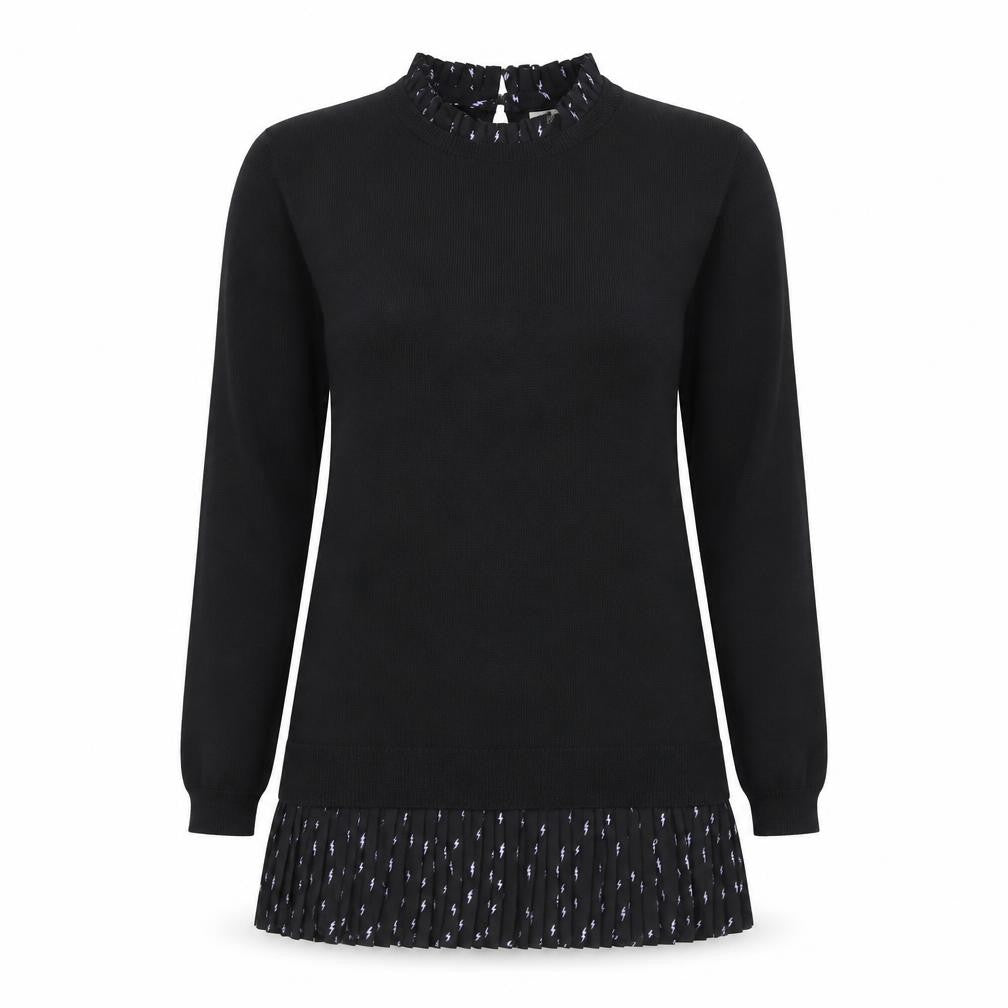 Front view of Monsoon Women's Black jumper, size S