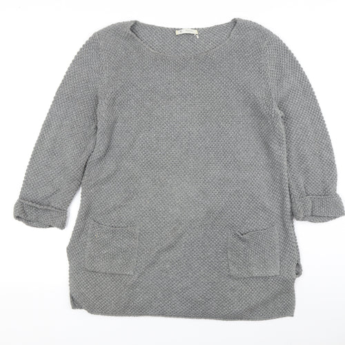 Monari Women's Grey Tunic Jumper Size 14