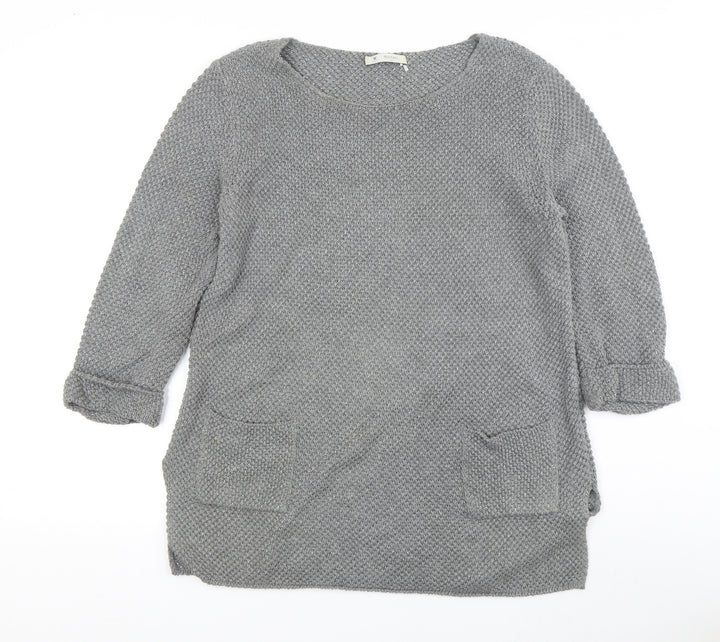 Monari Women's Grey Tunic Jumper Size 14