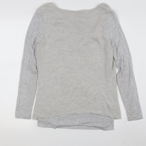 Mint Velvet Women’s Grey Cowl Neck Pullover Jumper Size 10