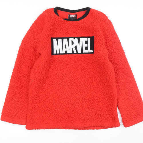 Marvel Girls Red Pullover Fleece Sweatshirt - 11-12 Years