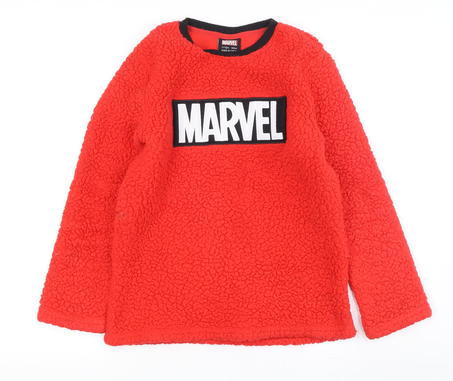 Marvel Girls Red Pullover Fleece Sweatshirt - 11-12 Years