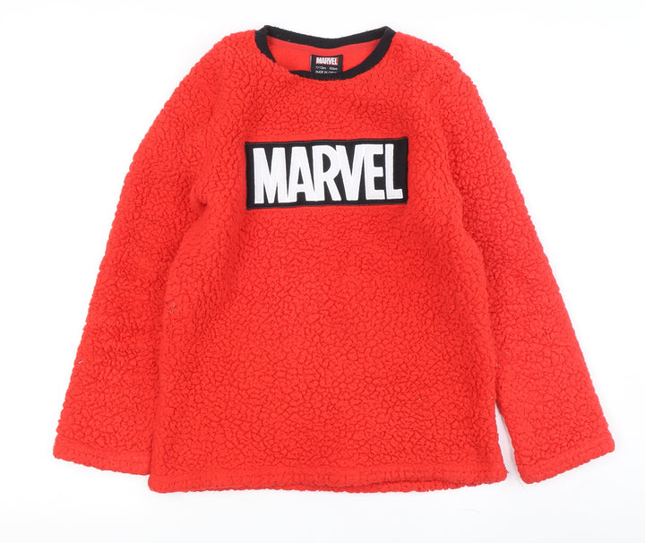 Marvel Girls Red Pullover Fleece Sweatshirt - 11-12 Years