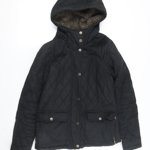 FatFace Women’s Black Quilted Jacket, Size 10, Winter Casual