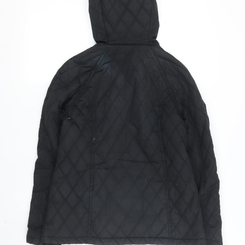 FatFace Women’s Black Quilted Jacket, Size 10, Winter Casual