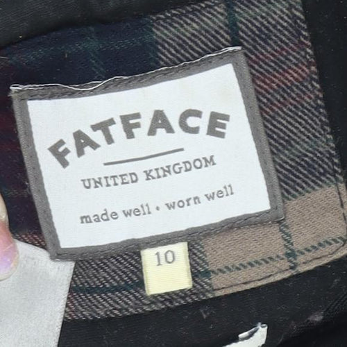 FatFace Women’s Black Quilted Jacket, Size 10, Winter Casual
