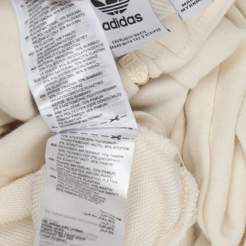 Adidas Boys Ivory 1/2 Zip Hoodie - Size 9-10, Graphic Print