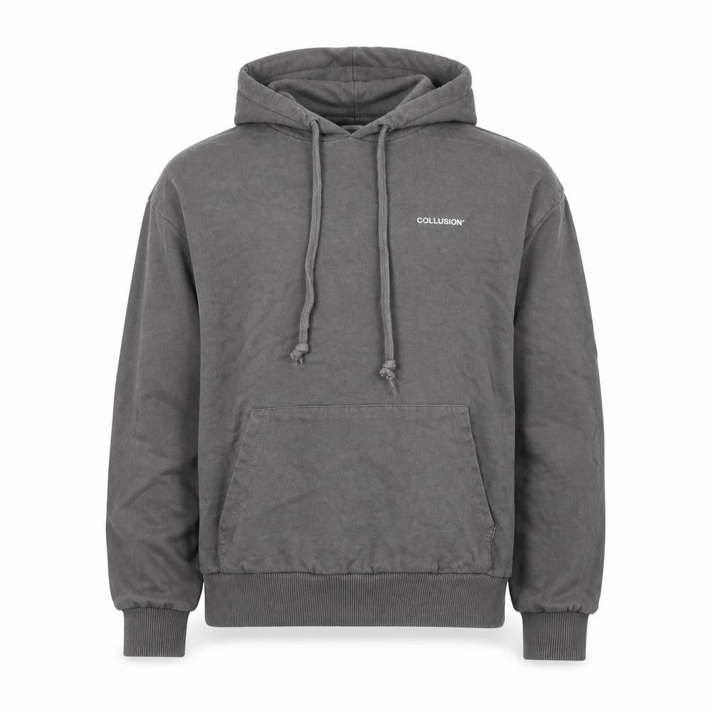 Front view of Collusion Grey unisex pullover hoodie m