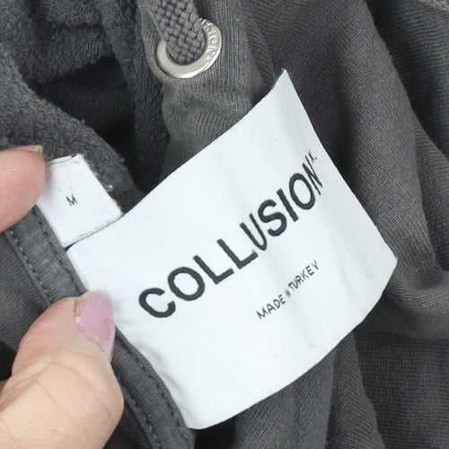 Collusion Grey Unisex Pullover Hoodie M
