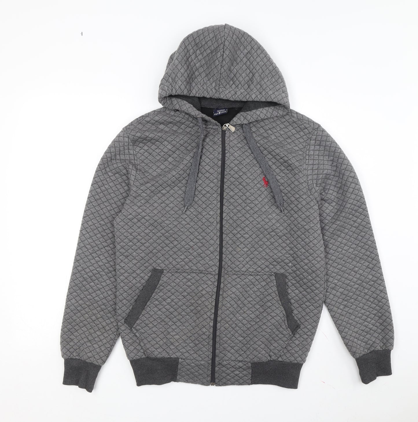 Ralph Lauren Men's Grey Geometric Full Zip Hoodie M
