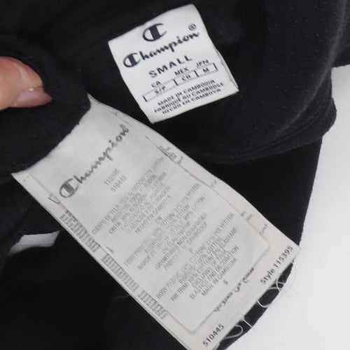 Champion Black Pullover Hoodie Unisex Adults Size S