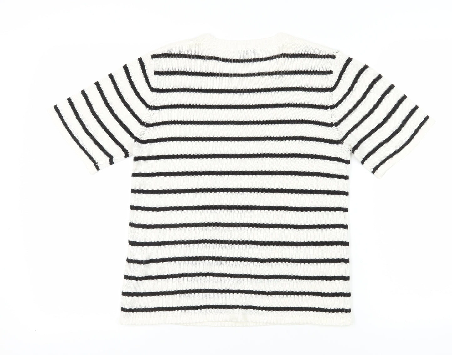 Levete Room Women’s Black & White Striped Pullover Jumper - S