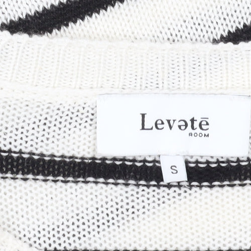 Levete Room Women’s Black & White Striped Pullover Jumper - S