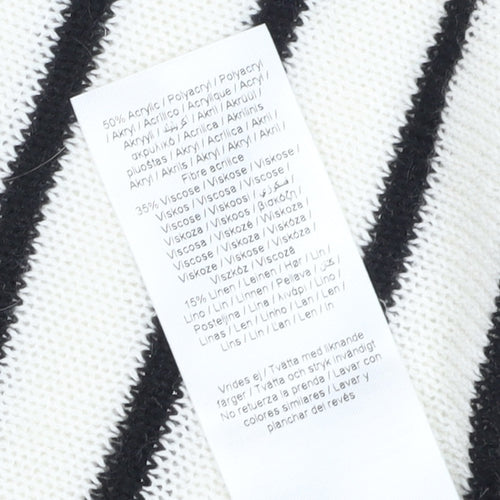 Levete Room Women’s Black & White Striped Pullover Jumper - S