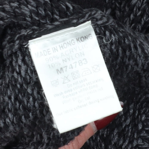Next Men's Black Cable-Knit Full Zip Jumper Large