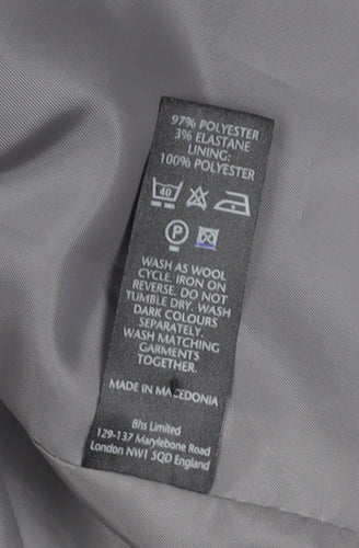 BHS Women's Grey Single-Breasted Suit Jacket Size 14