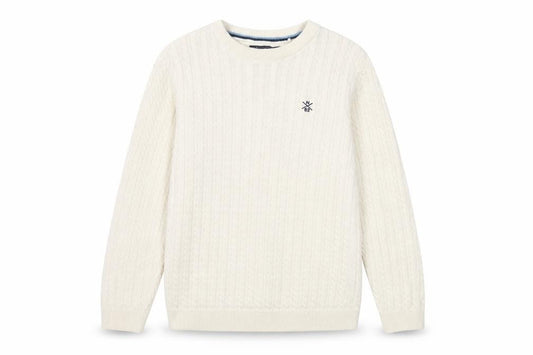 Front view of Next girls’ ivory cotton jumper, size 8, years