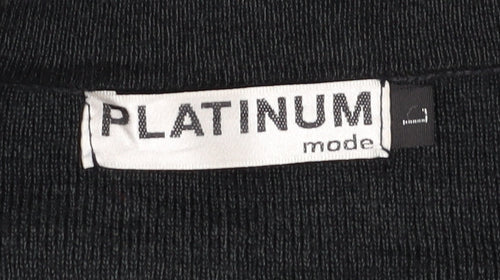 Platinum Men's Black V-Neck Pullover Jumper L