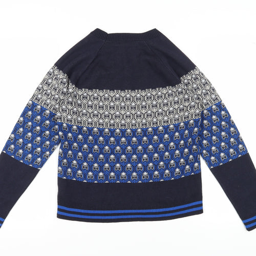 Next Women's Blue Geometric Jumper, Size S