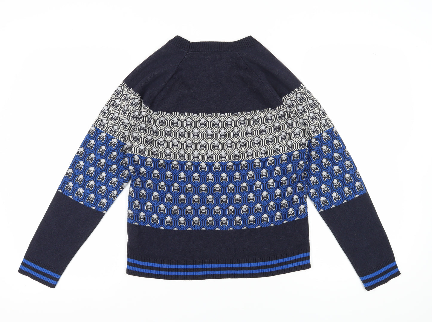 Next Women's Blue Geometric Jumper, Size S
