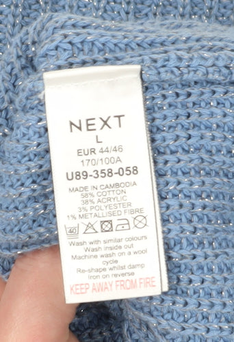 Next Women's Blue Knit Pullover Jumper L