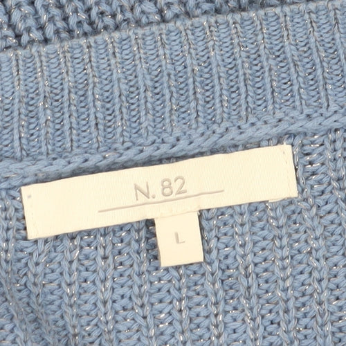 Next Women's Blue Knit Pullover Jumper L