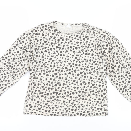 Zara Girls Floral Long Sleeve Blouse, Multicoloured, 9 Years