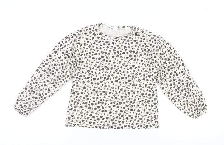 Zara Girls Floral Long Sleeve Blouse, Multicoloured, 9 Years
