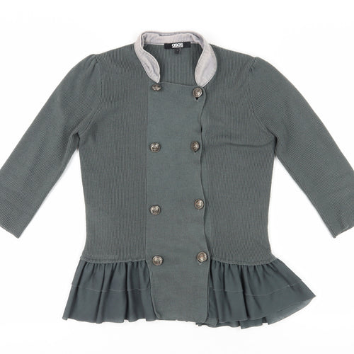 ASOS Women's Green Cardigan, Size 8, Button Accent