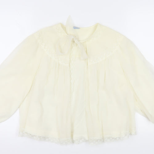St Michael Women's Ivory 3/4 Sleeve Nylon Blouse
