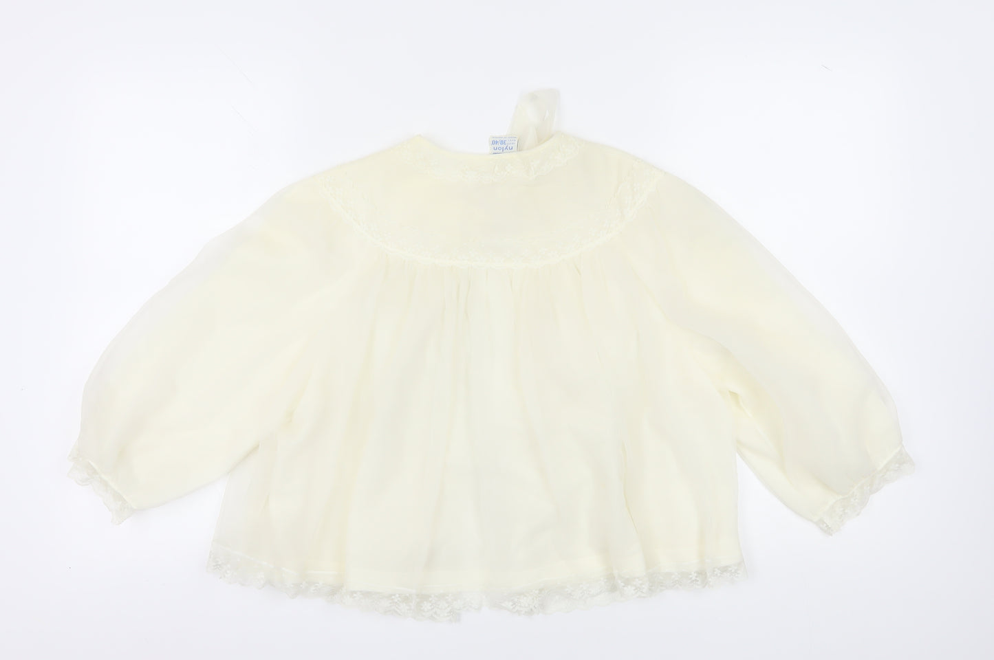 St Michael Women's Ivory 3/4 Sleeve Nylon Blouse