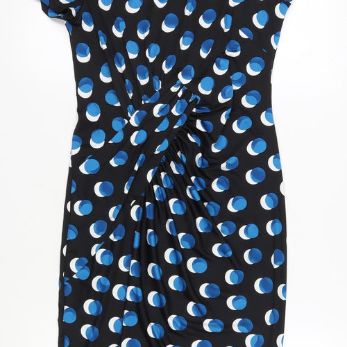 Adrianna Papell Women's Black Polka Dot Sheath 10