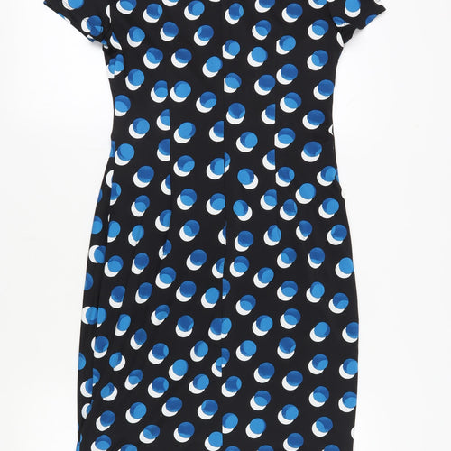 Adrianna Papell Women's Black Polka Dot Sheath 10