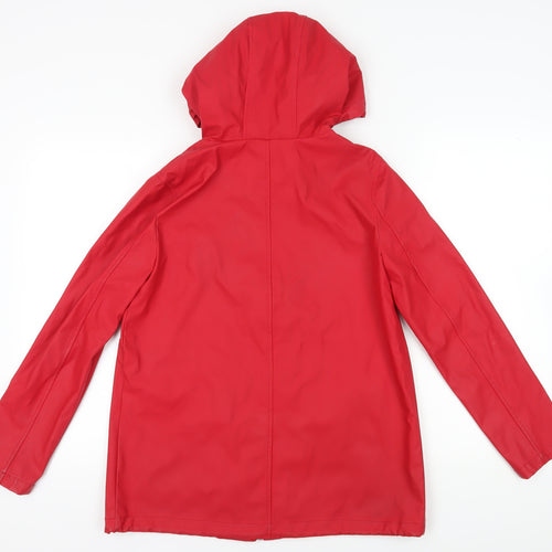 New Look Women's Red Rain Coat Jacket Size 10