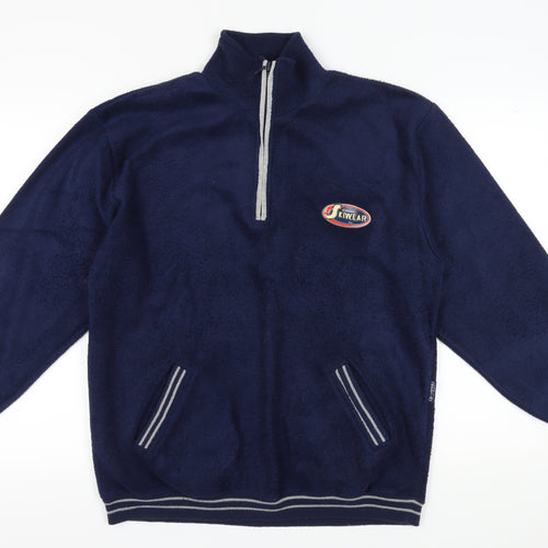 C&A Men's Navy Blue Ski Sweatshirt, 1/2 Zip, Size 154