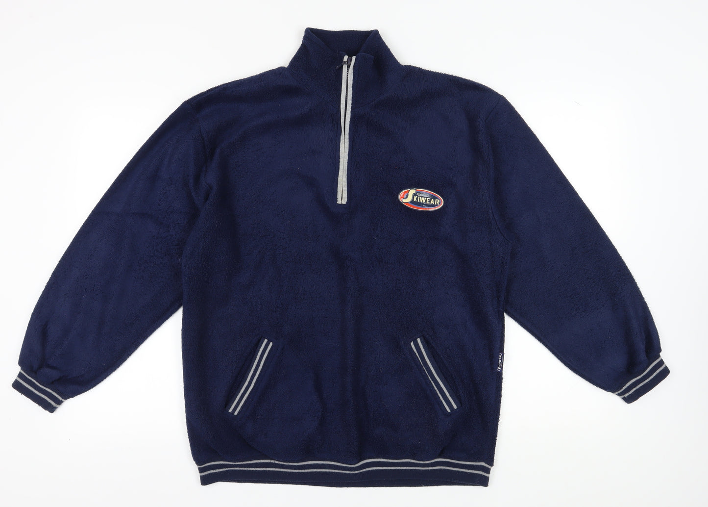 C&A Men's Navy Blue Ski Sweatshirt, 1/2 Zip, Size 154