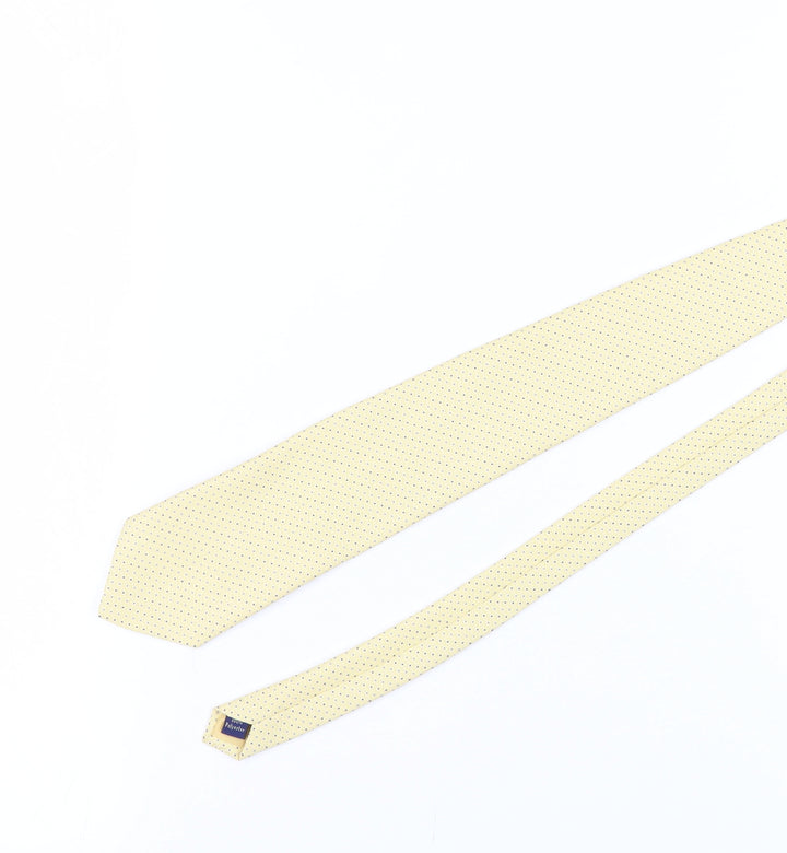 Debenhams Men's Beige Polka Dot Polyester Tie